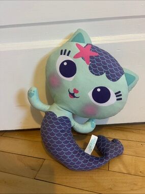 Gabbys Dollhouse Mint Green and Purple Mermaid Cat Plush